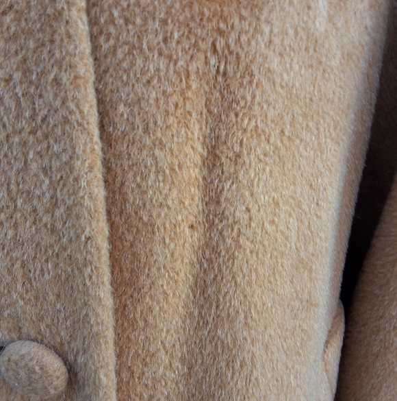 Lilli Ann 1950s mustard pumpkin mohair wing coat with Mink collar - Picture 4 of 16